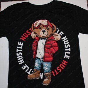 Bailey Apparel Hustle Bear with Goggles Long Sleeve T-Shirt - Size M (10/12)